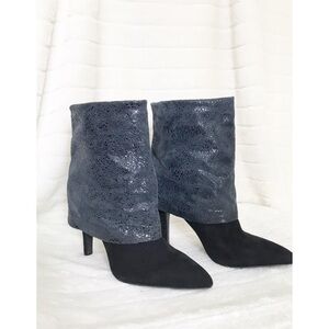 BCBGeneration EARLA Blk Fold Over Glitzy Booties